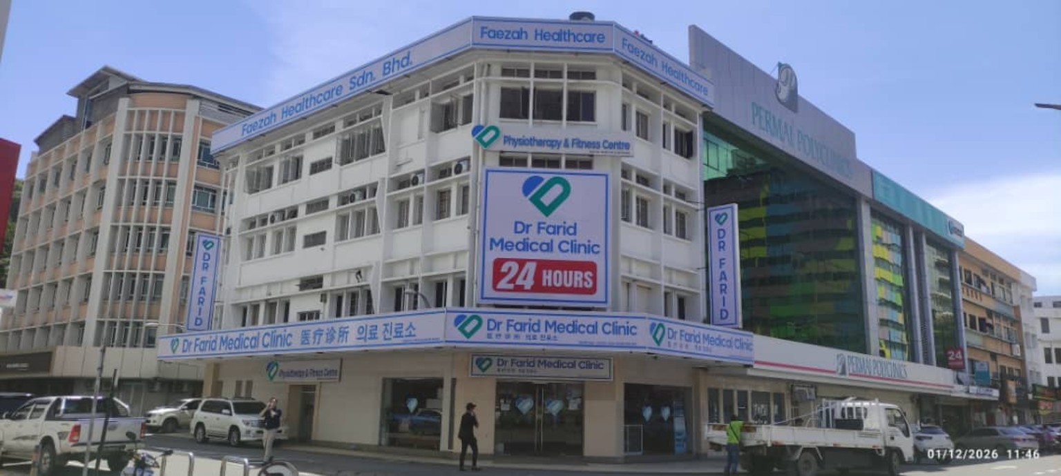 Dr Farid Medical Clinic di Jalan Pantai, Kota Kinabalu